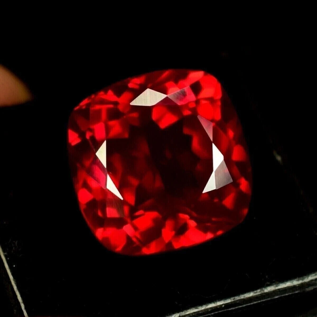 Natural Certified Red Ruby Mogok 10.00 Ct+ Flawless Cushion Cut Loose Gemstone