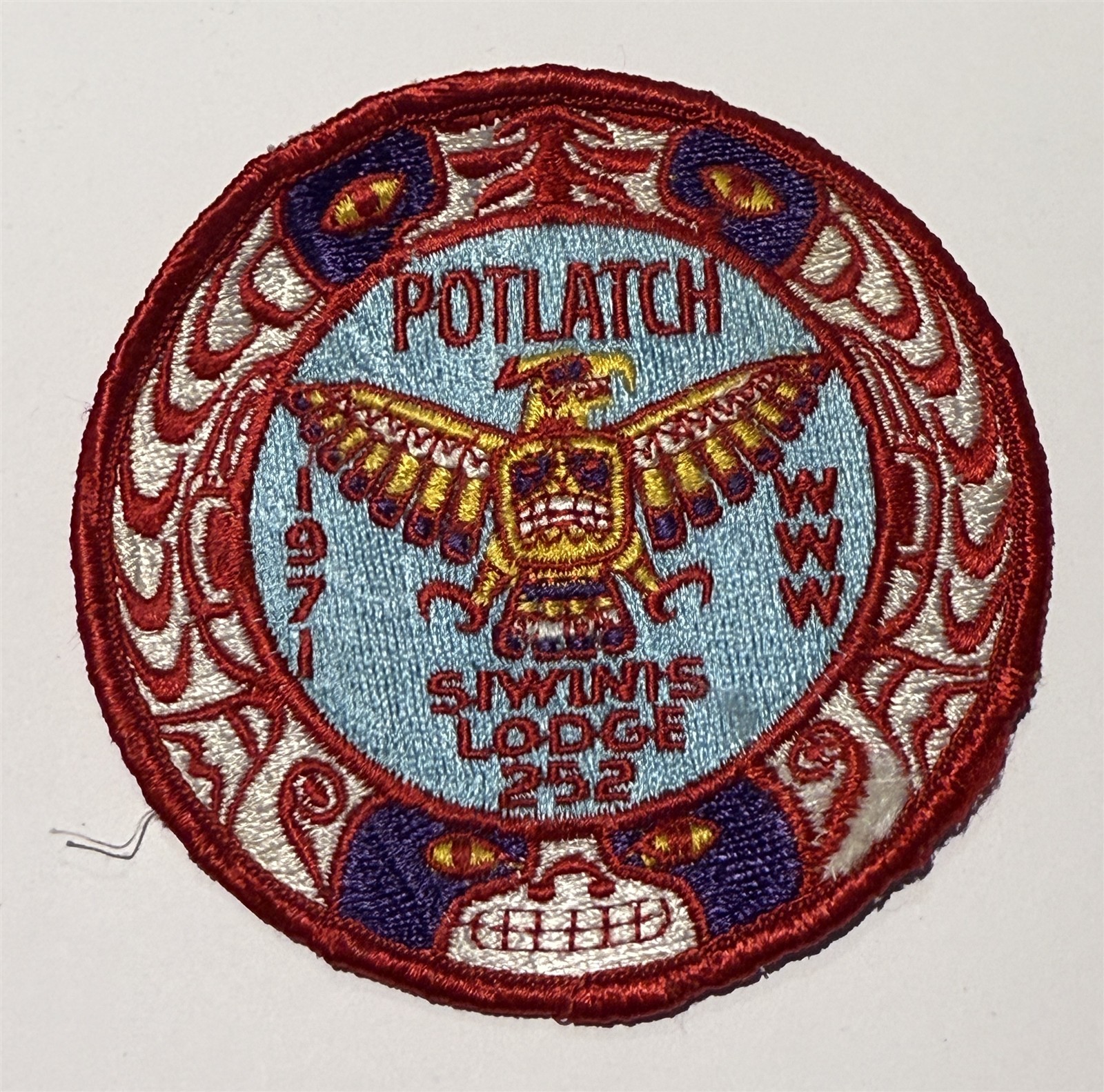 OA Lodge 252 Siwinis 1971 Potlatch Boy Scout Patch MW3