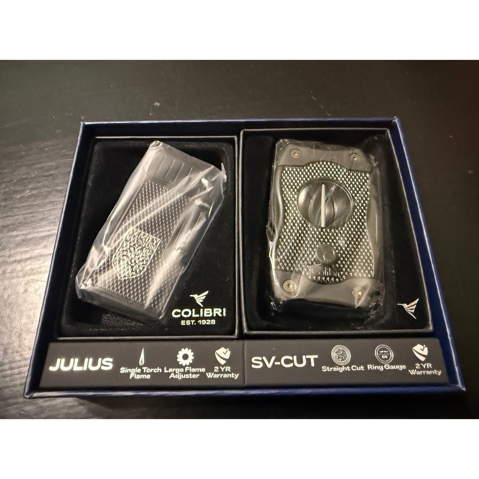 Colibri Julius Lighter SV-Cut Cigar Cutter Gift Set Drew Estate Family Reunion