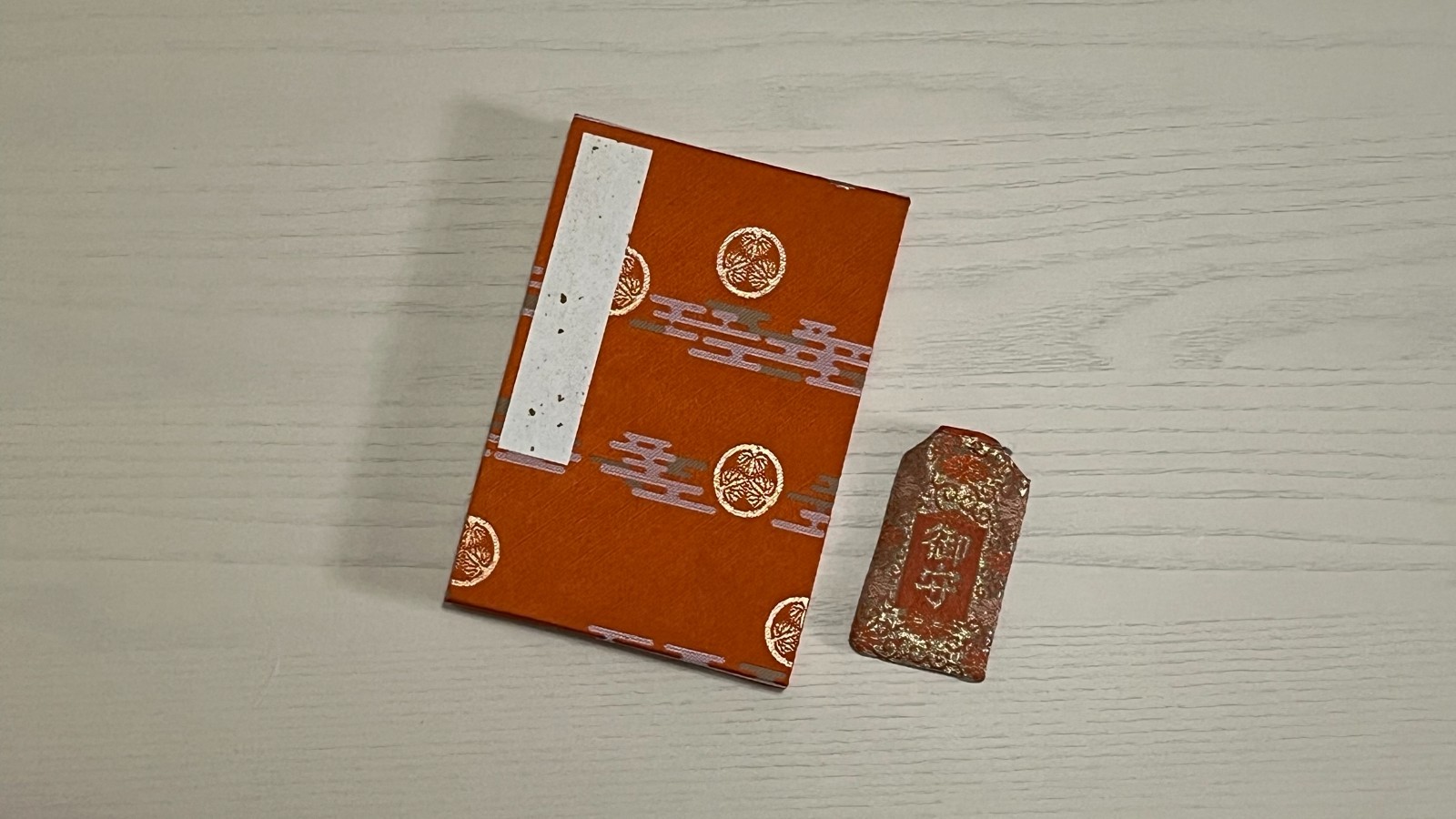 Japanese goshuin book red seal vermillion stamp shrine temple Showa, Mon