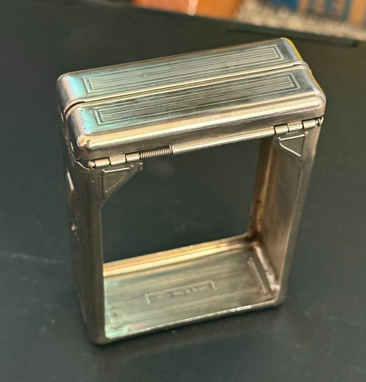 Vintage Jemco Hold-a-Pak Metal Hinged Tobacco/Cigarette Case Holder