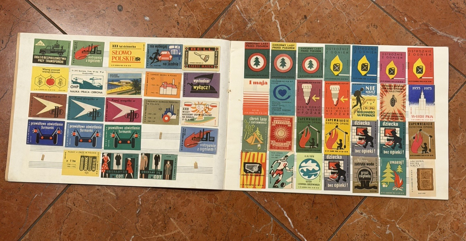 VINTAGE USSR RUSSIAN MATCHBOX PAPER MATCHES LABELS LOT 490 IN BOOK W/ 20 PAGES