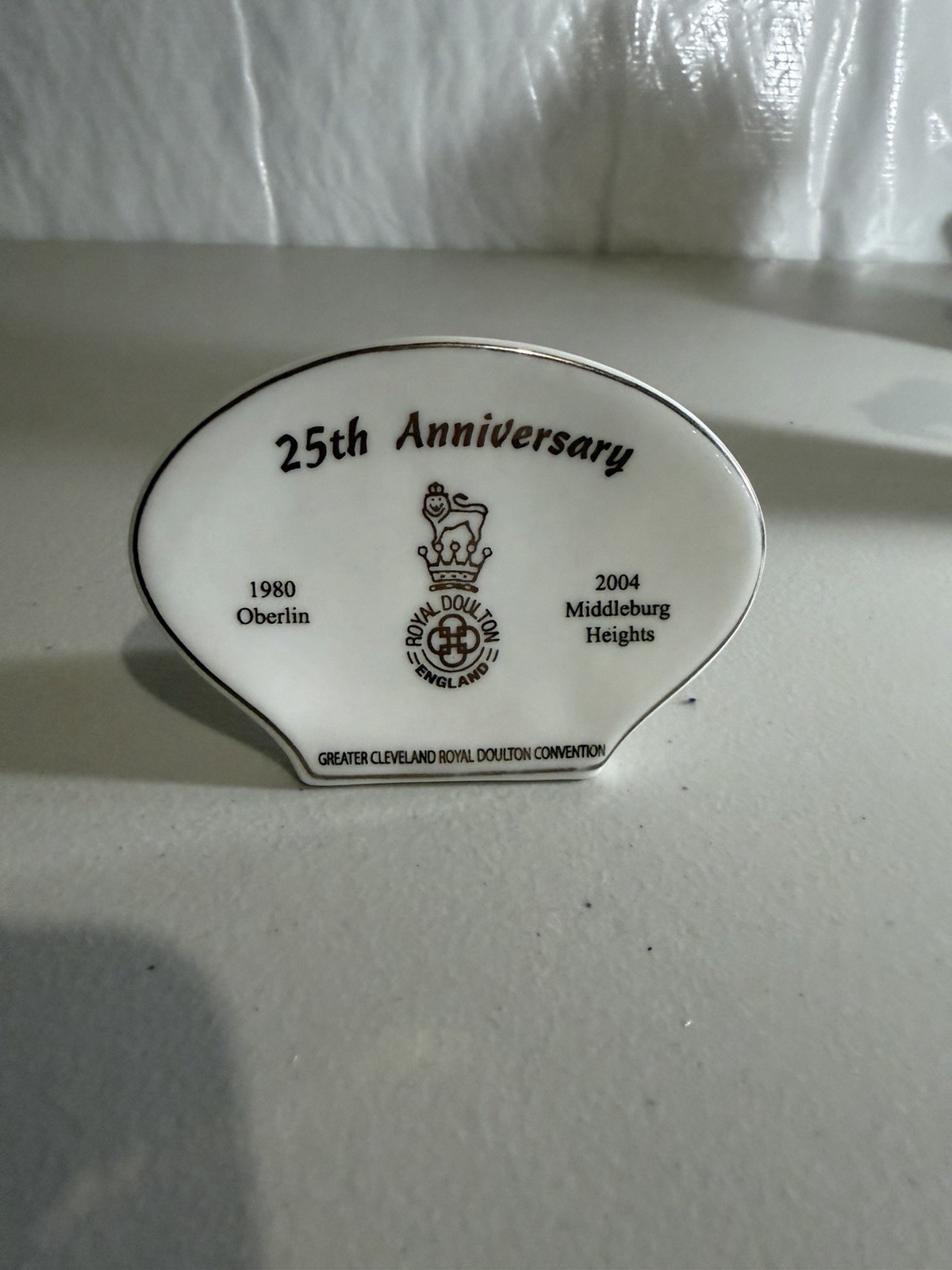 Royal Doulton 25th Anniversary Paperweight / Plaque