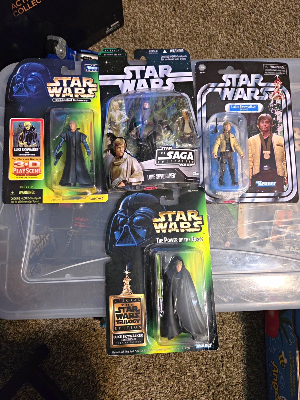 Kenner Star Wars Luke Skywalker Lot of 4 Figures (One Hasbro)