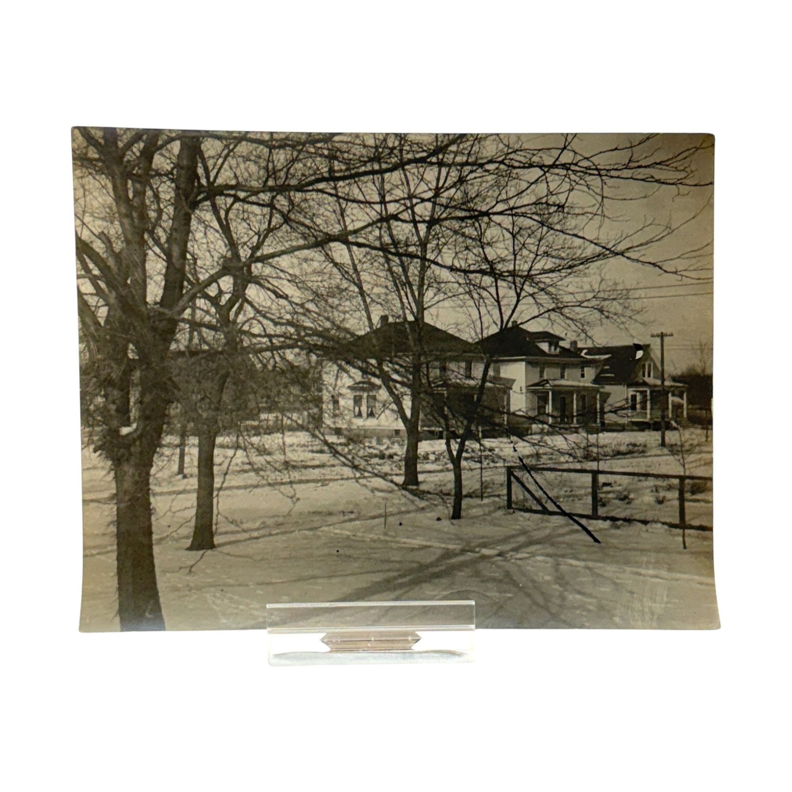 Winter Scene Early 1900s Chicago Beverly Neighborhood Homes South Wood Street ?