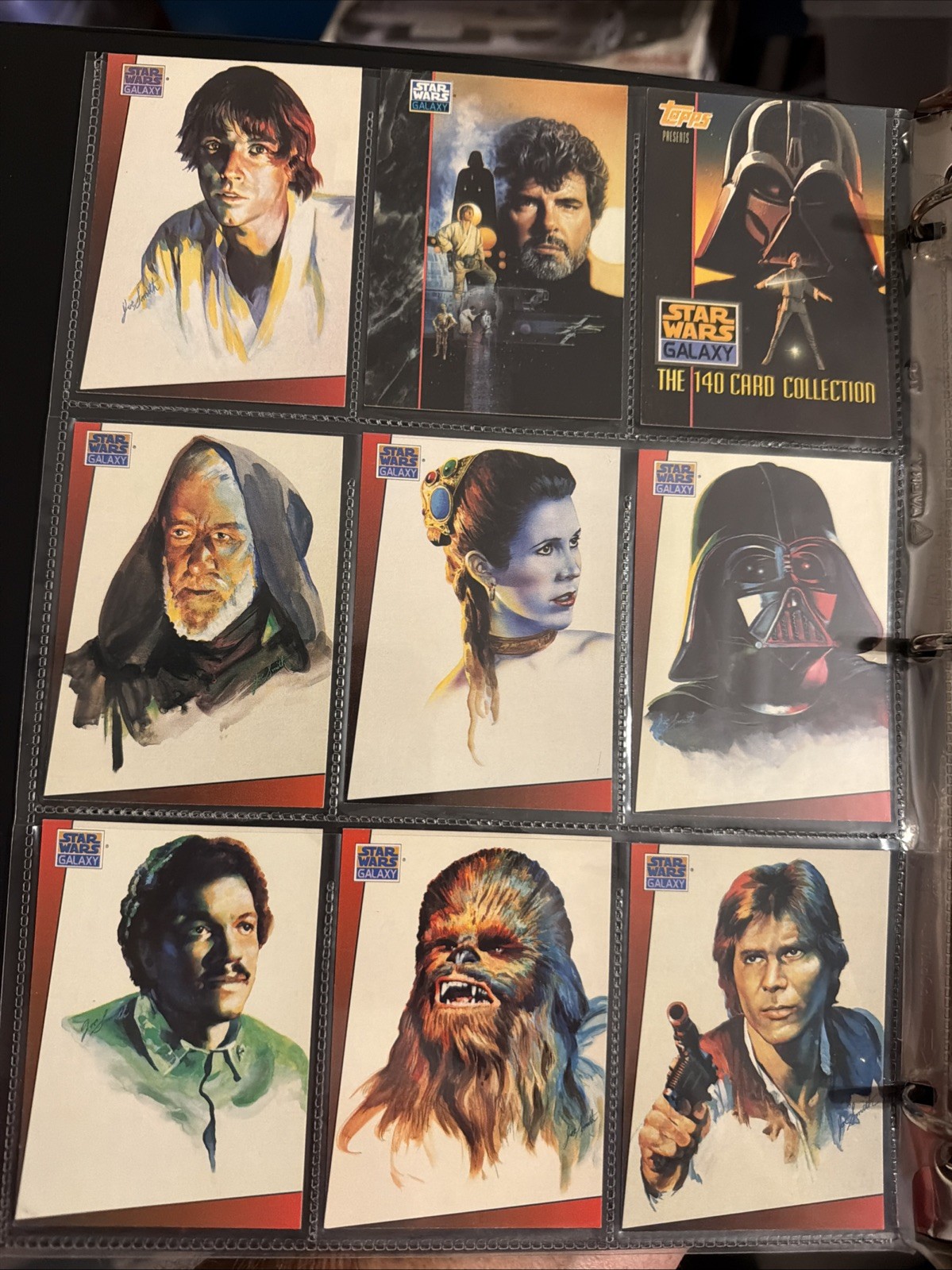 1993 STAR WARS GALAXY SERIES 1 TOPPS COMPLETE 140 CARD SET LUKE DARTH VADER YODA