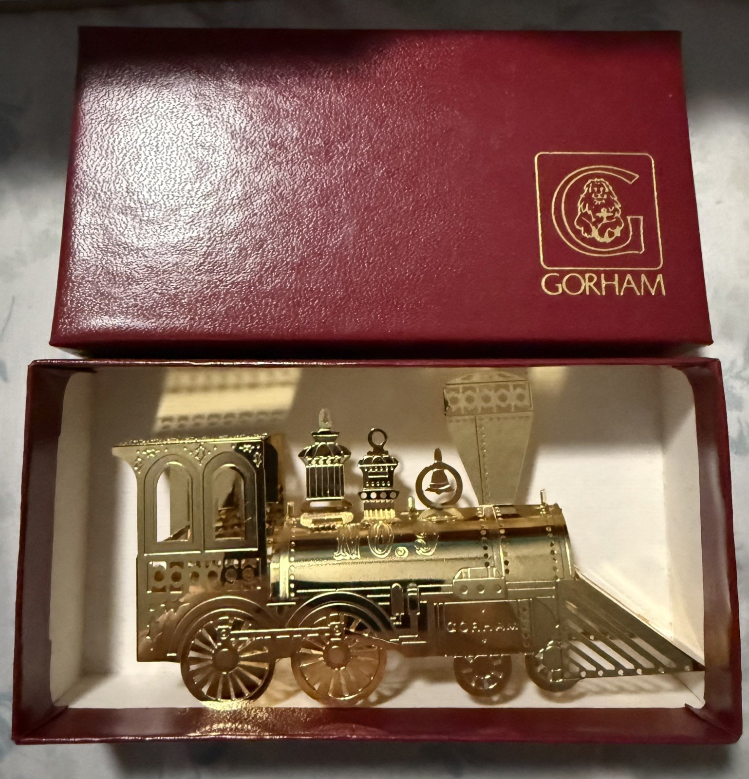 Vintage Gorham Brass Car Christmas Ornament 