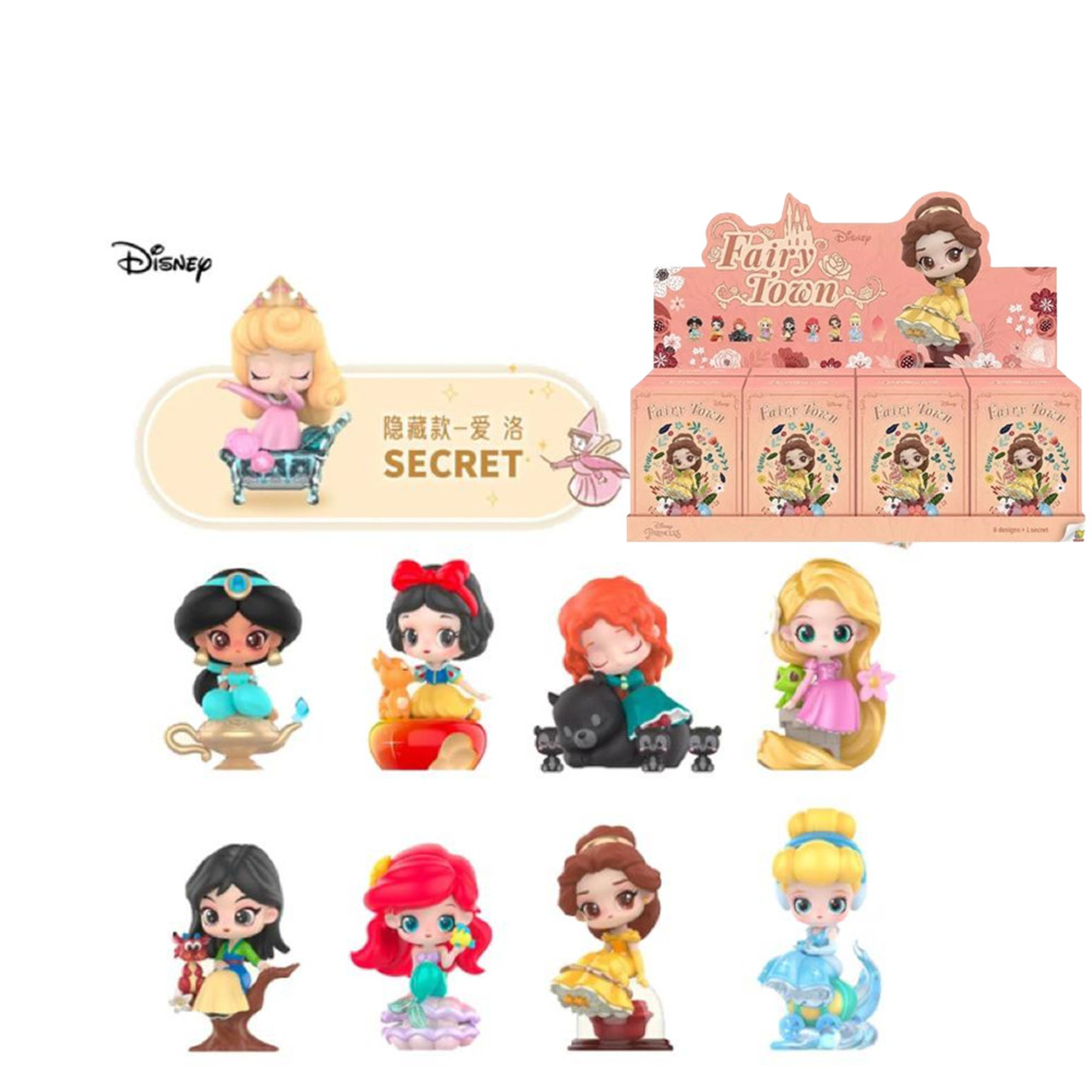 2022 Top Toy Disney Princess Fairy Town Series 8 Figures Complete Set Art Toy