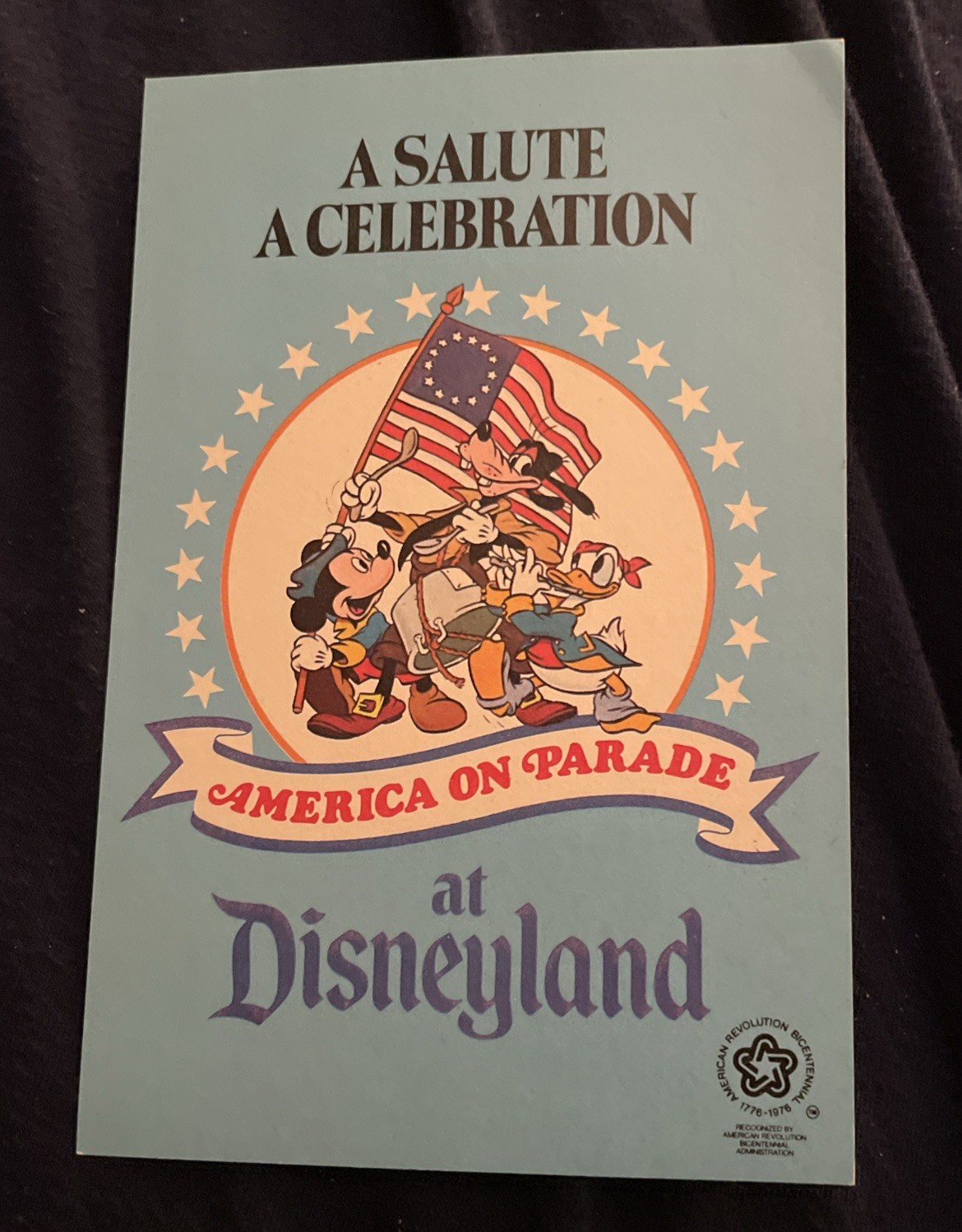 A Salute A Celebration America on Parade at Disneyland 1976 Route Flyer Brochure