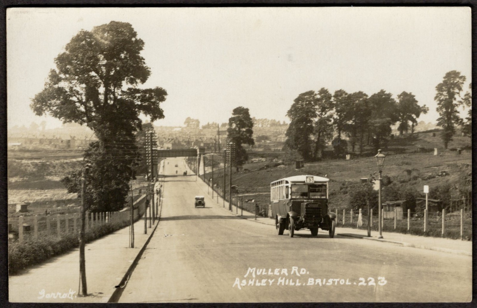 UK ENGLAND Bristol 1910s Muller Road Ashley Hill. Real Photo Postcard by Garralt
