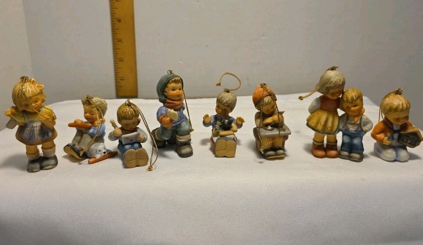 Set 9 COA Berta Hummel Christmas Ornaments Figurines 1997-1999 Goebel