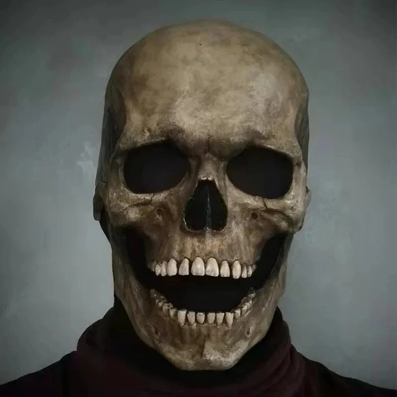 Halloween Skull Mask Full Head Skull Mask with Movable Jaw