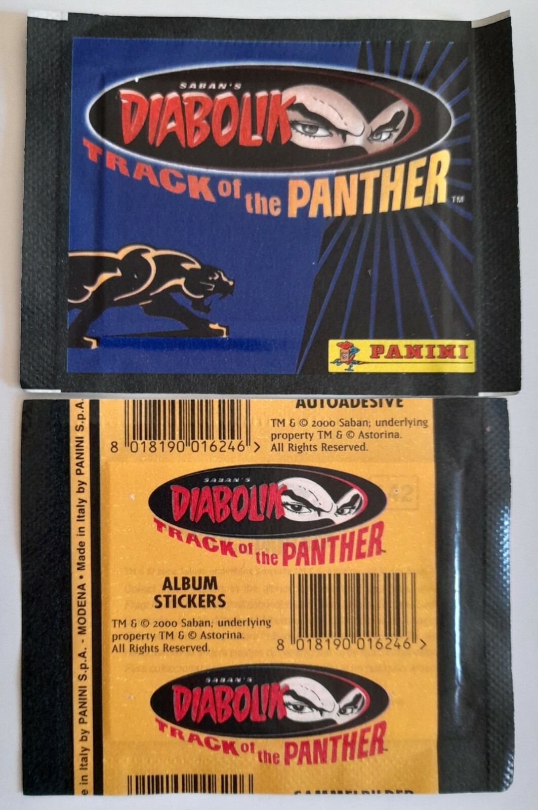 DIABOLIK TRACK OF THE PANTHER SEALED SACHET FULL 2000 SANDWICHES RARE SEE...