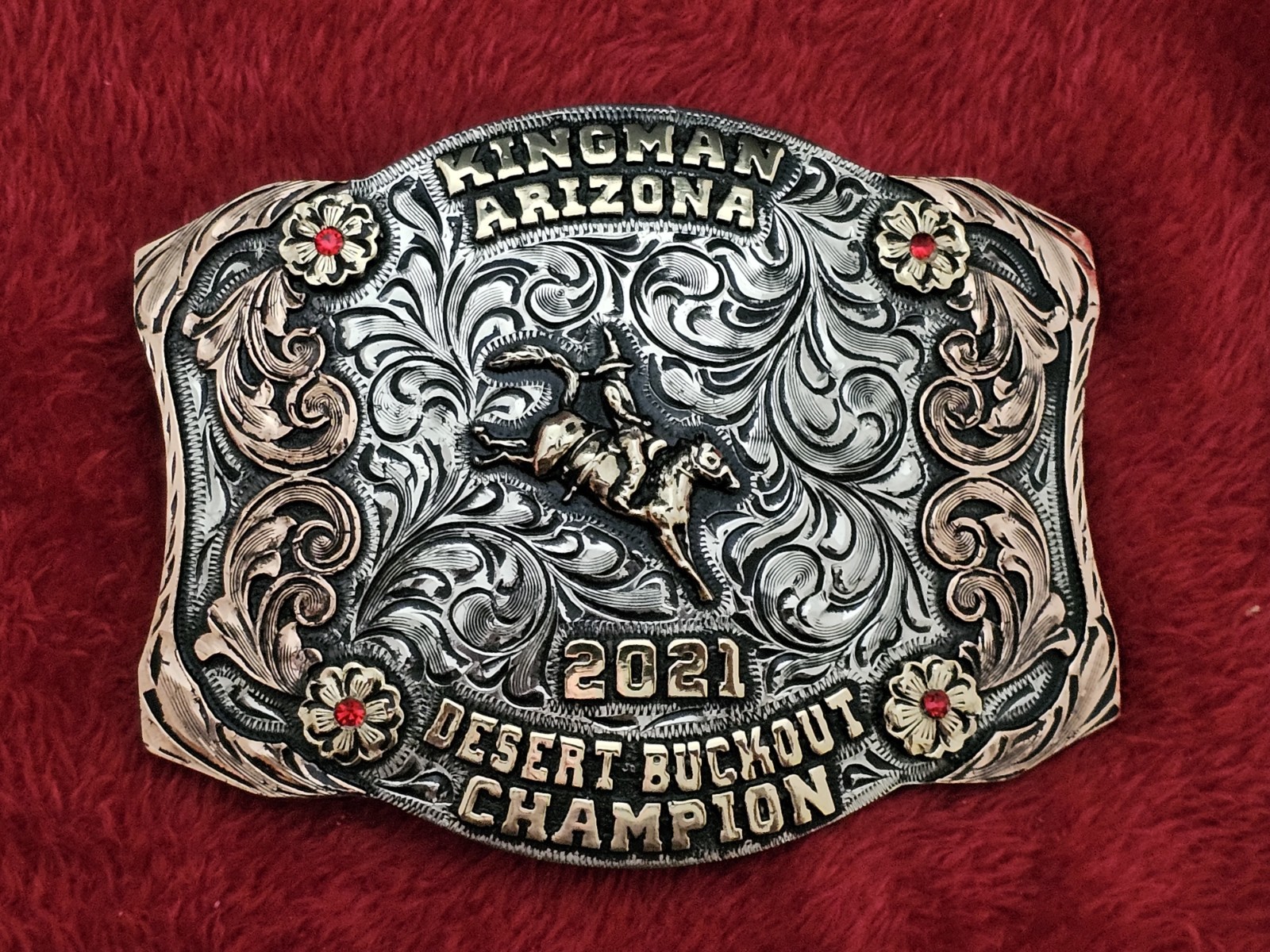 Bronc Riding X~Treme☆2021☆ RODEO CHAMPION☆Kingman Arizona☆TROPHY BUCKLE☆Rare☆X69