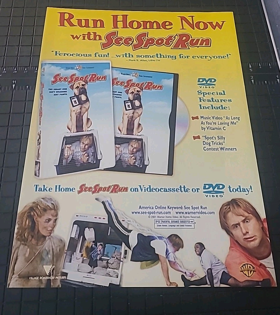 See Spot Run 2001 Print Ad 8x11 Great To Frame 