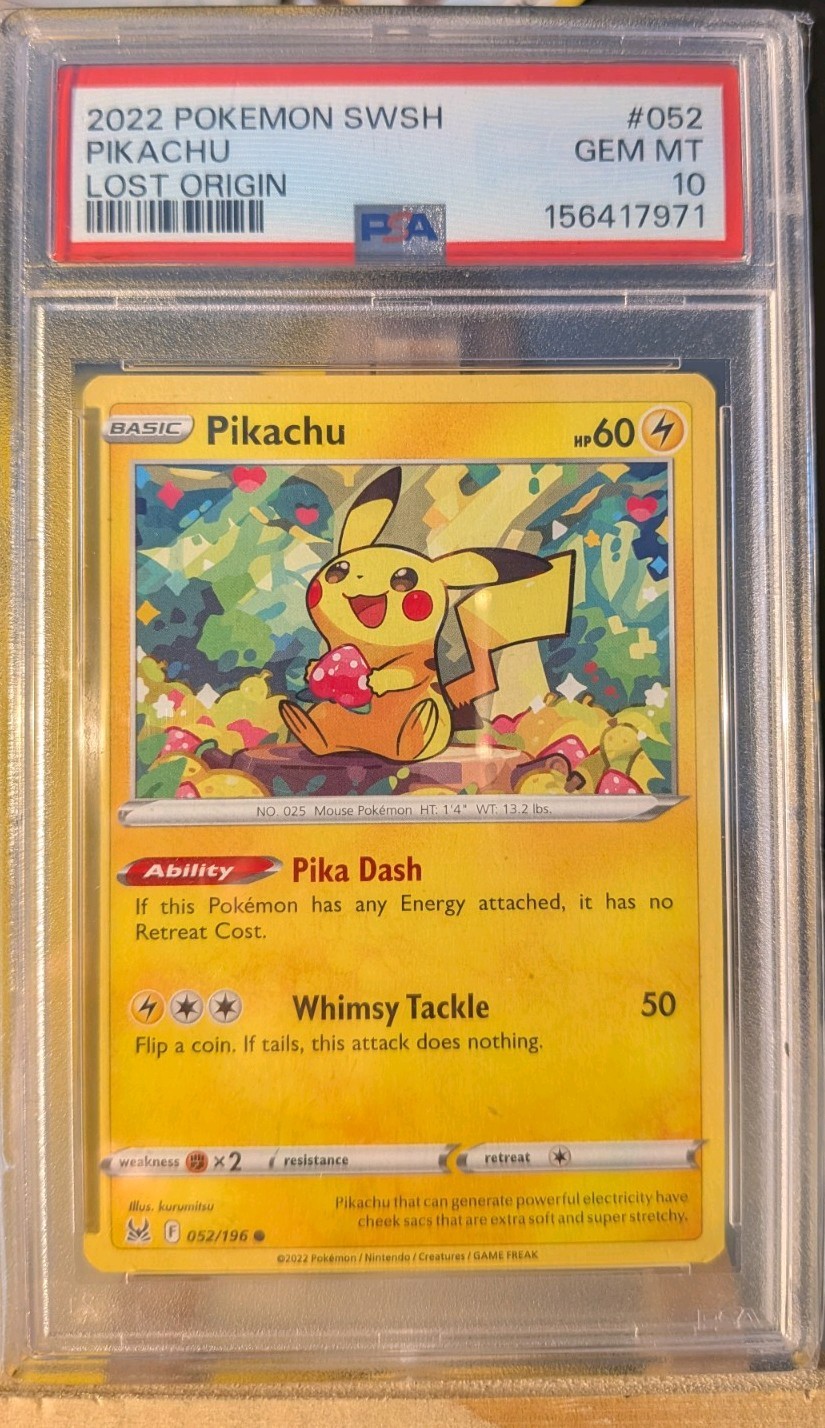 Pikachu 052 Lost Origin PSA 10 Pokémon TCG