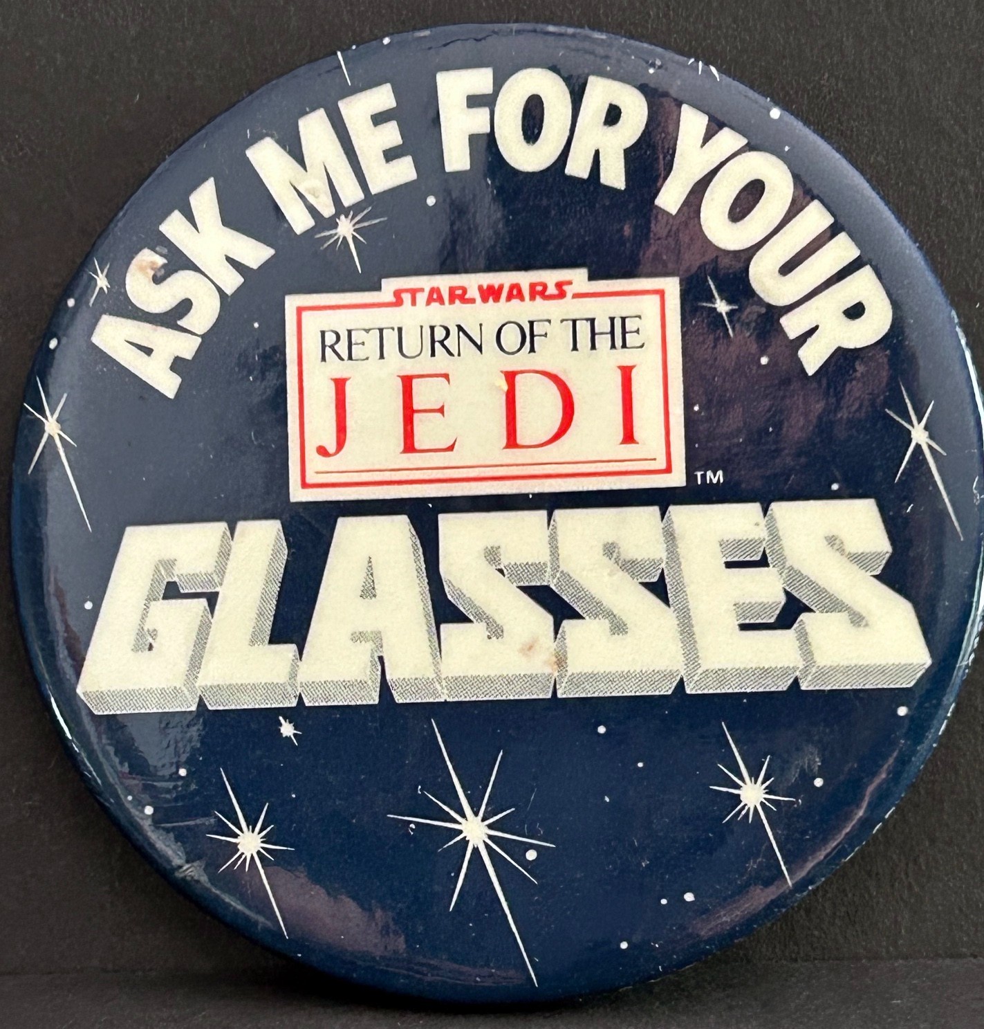 Vintage 1983 Burger King Promo Return of the Jedi Star Wars 3” Pin Button