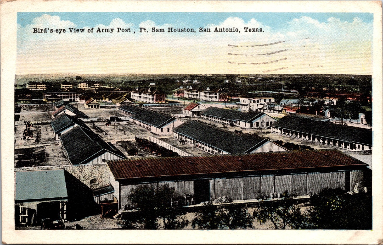 Bird\'s-Eye View Army Post Fort Sam Houston , San Antonio Texas Postcard