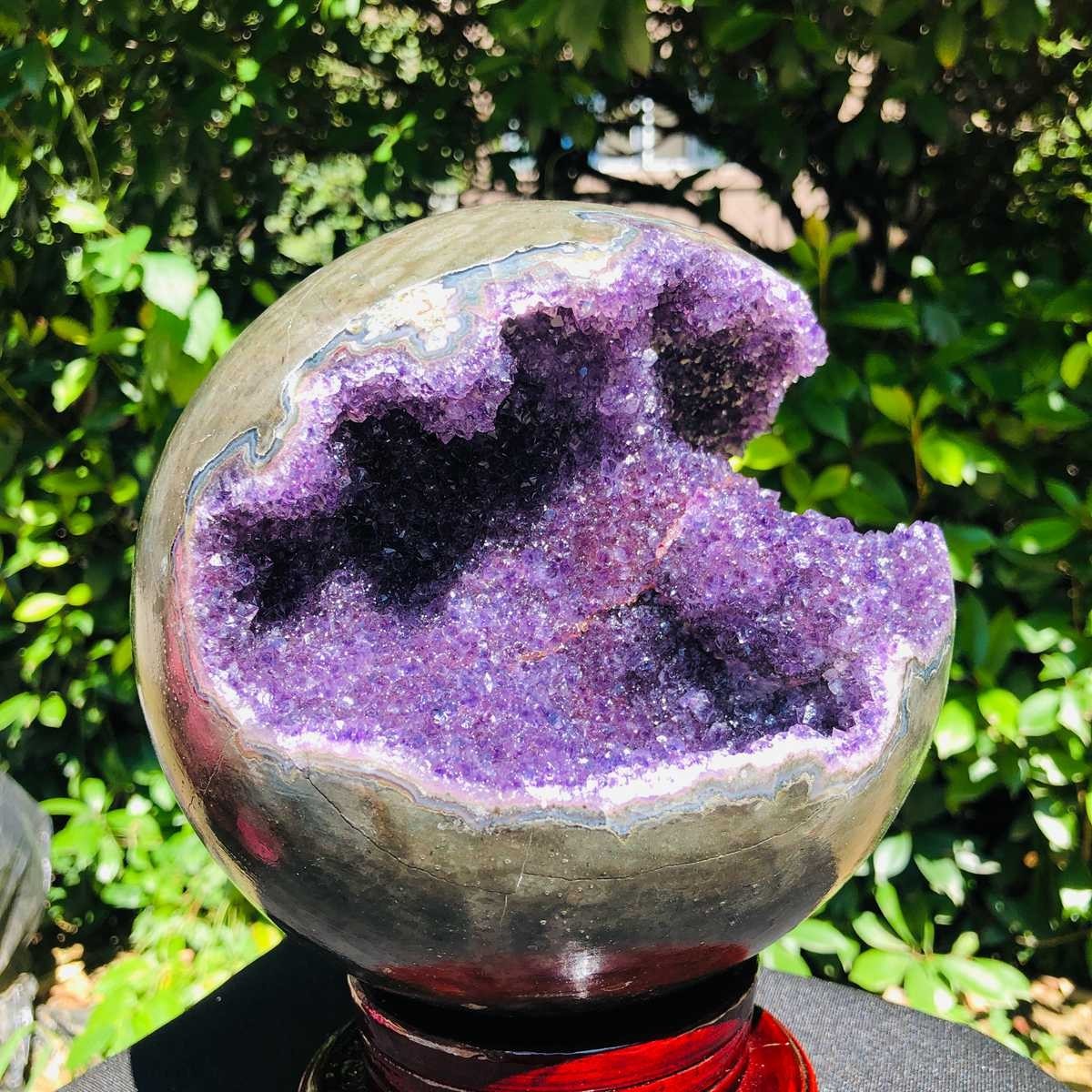 10.86LB Natural Amethyst Open Mouth Laughing Original Mine Polished Cave 6778