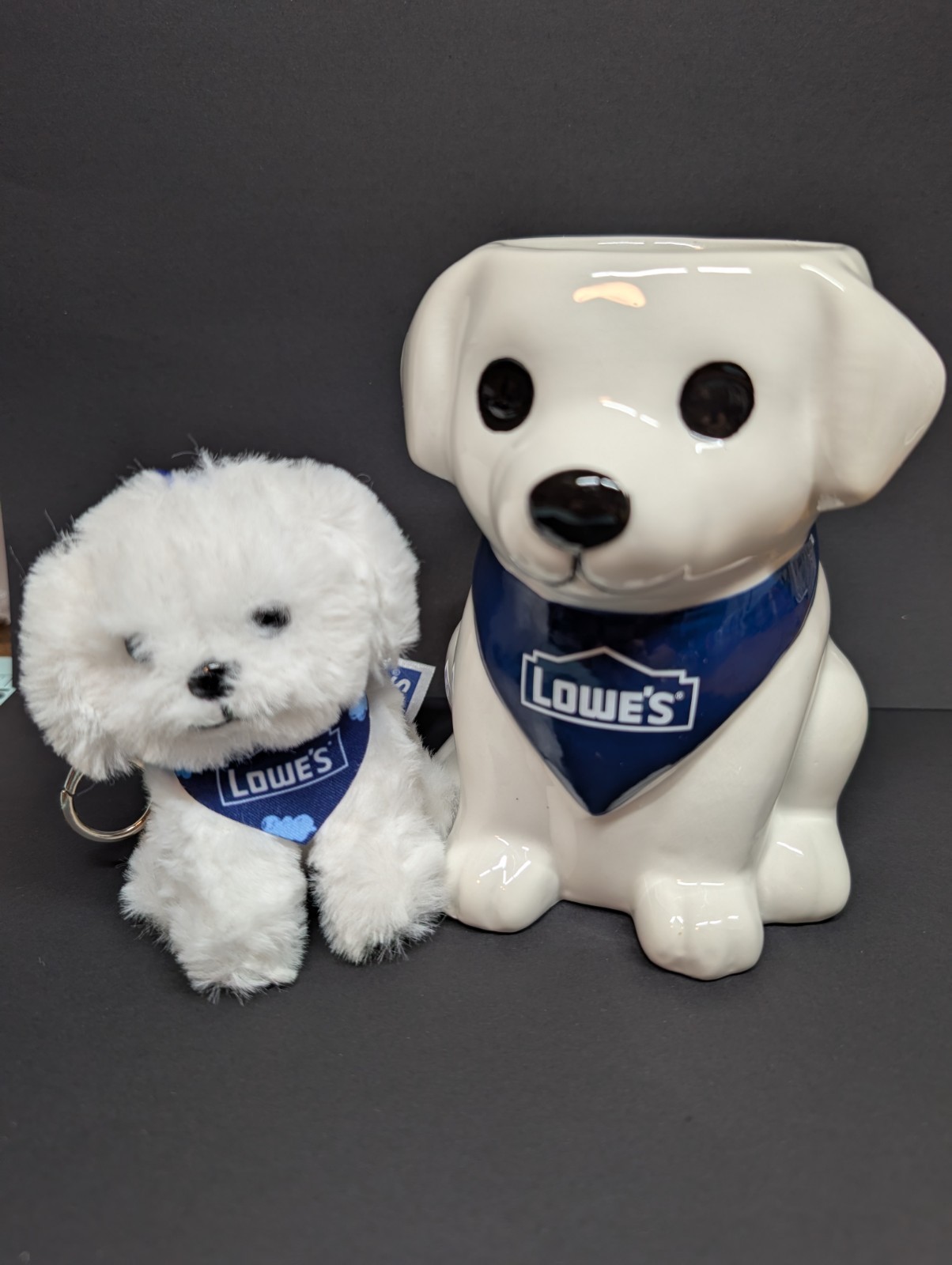 2026 My Lowe's Rewards Ceramic Dog Planter & Plush Puppy Keychain