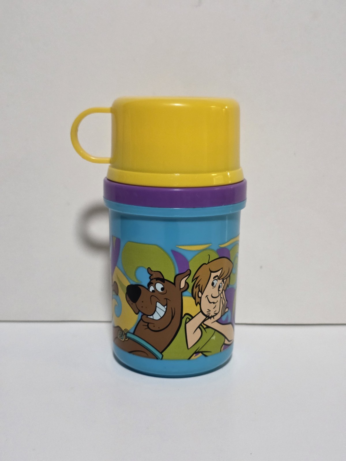Vintage 1998 Scooby-Doo Plastic Thermos Bottle With Cup Lid Selandia Zak Designs