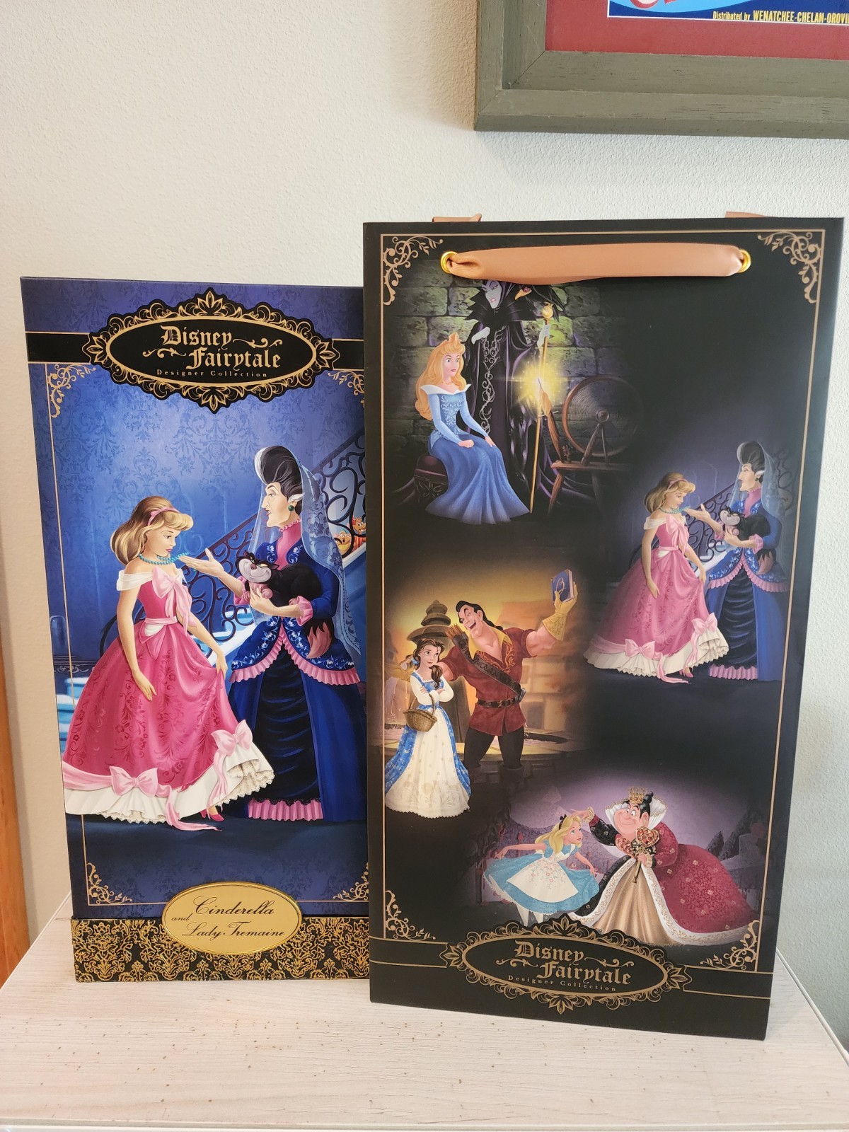 Disney Designer Fairytale Cinderella & Lady Tremaine Limited Edition w/bag NIB