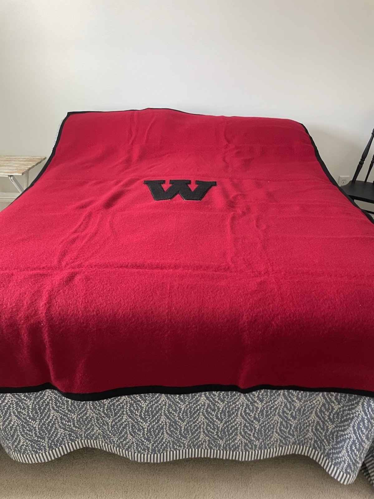 Vintage Varsity Blanket Wesleyan University Swim Team Ohio Bloomfield Woolen Co