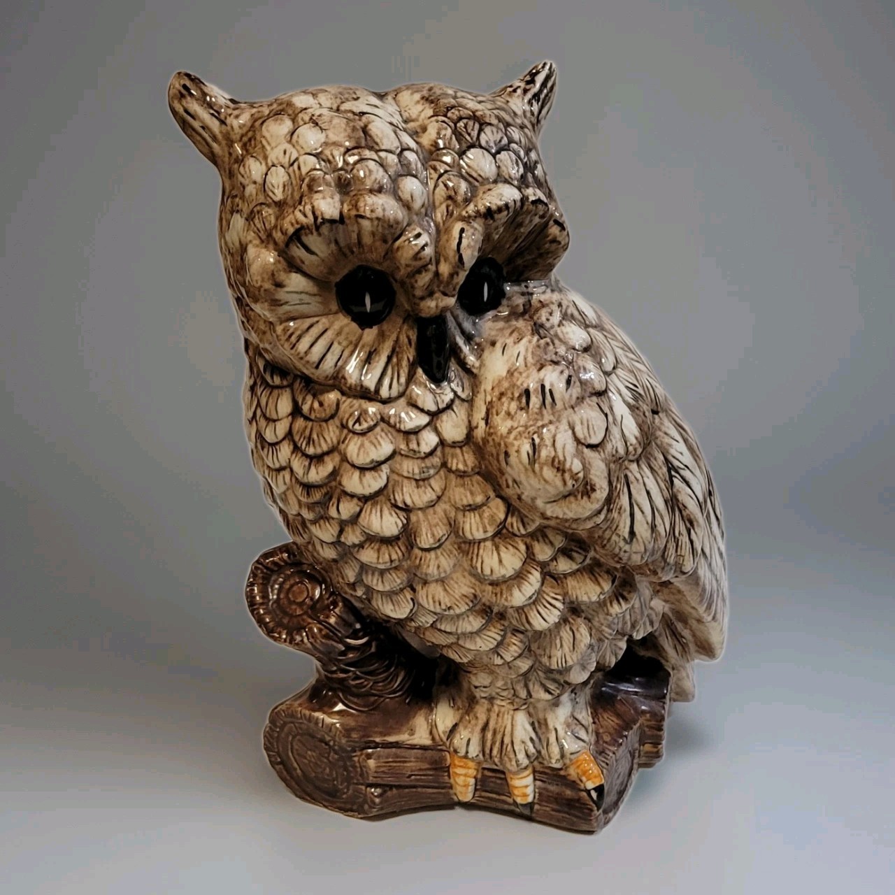 Atlantic Mold Ceramic Owl Statue Sculpture Large Huge Vintage 1970s Retro 20in