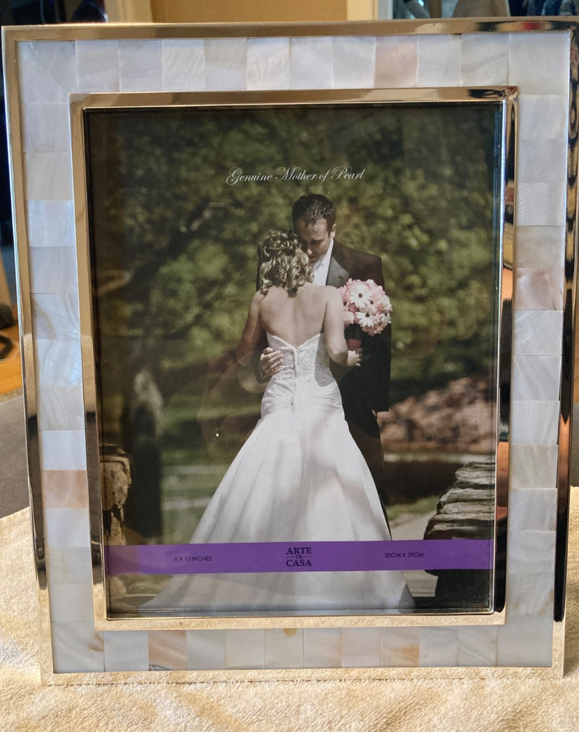 Arte de Casa Genuine Mother of Pearl 8X10 Picture Frame