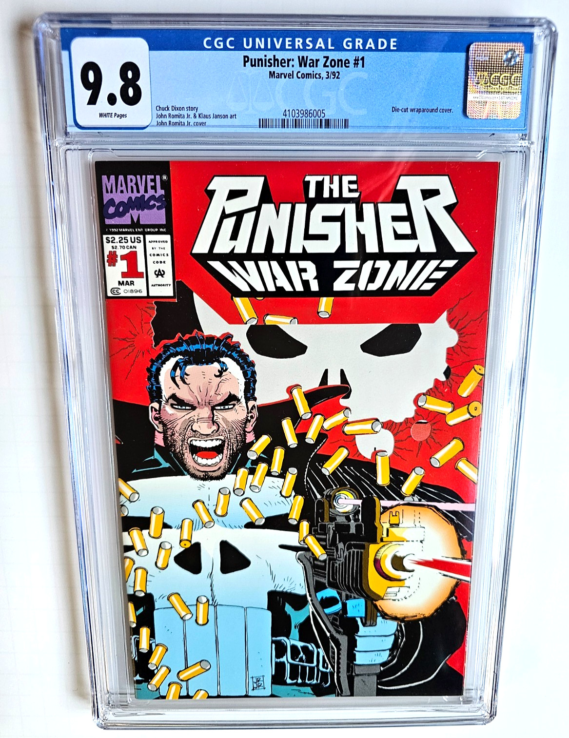 PUNISHER: WAR ZONE #1 CGC 9.8 ++ ULTRA-RARE NEWSSTAND VARIANT ++ 1992