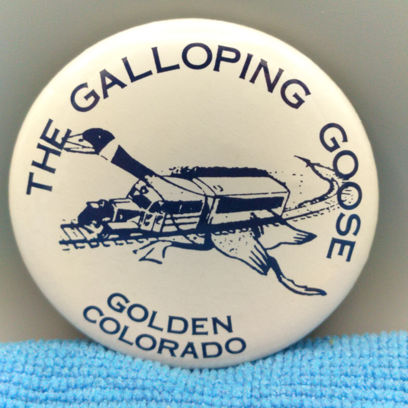 The Galloping Goose Golden Colorado Vintage Pin Button Pinback