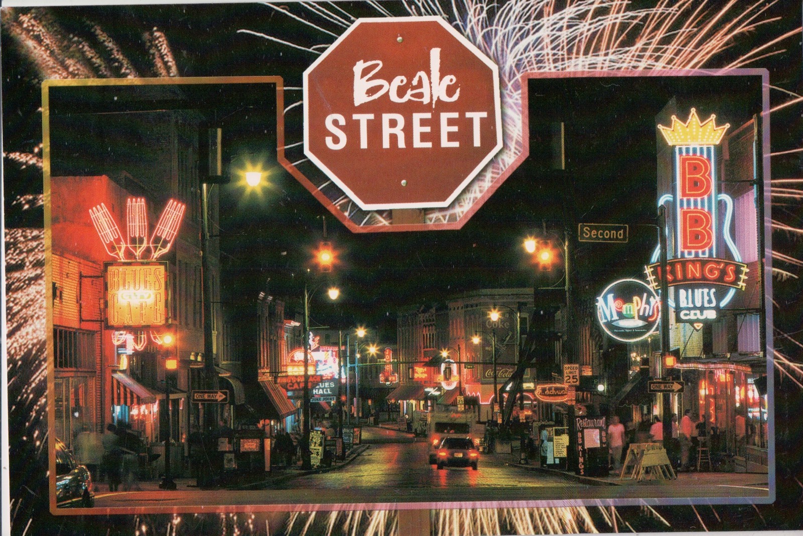 PC-1143 World Famous Beale Street postcard