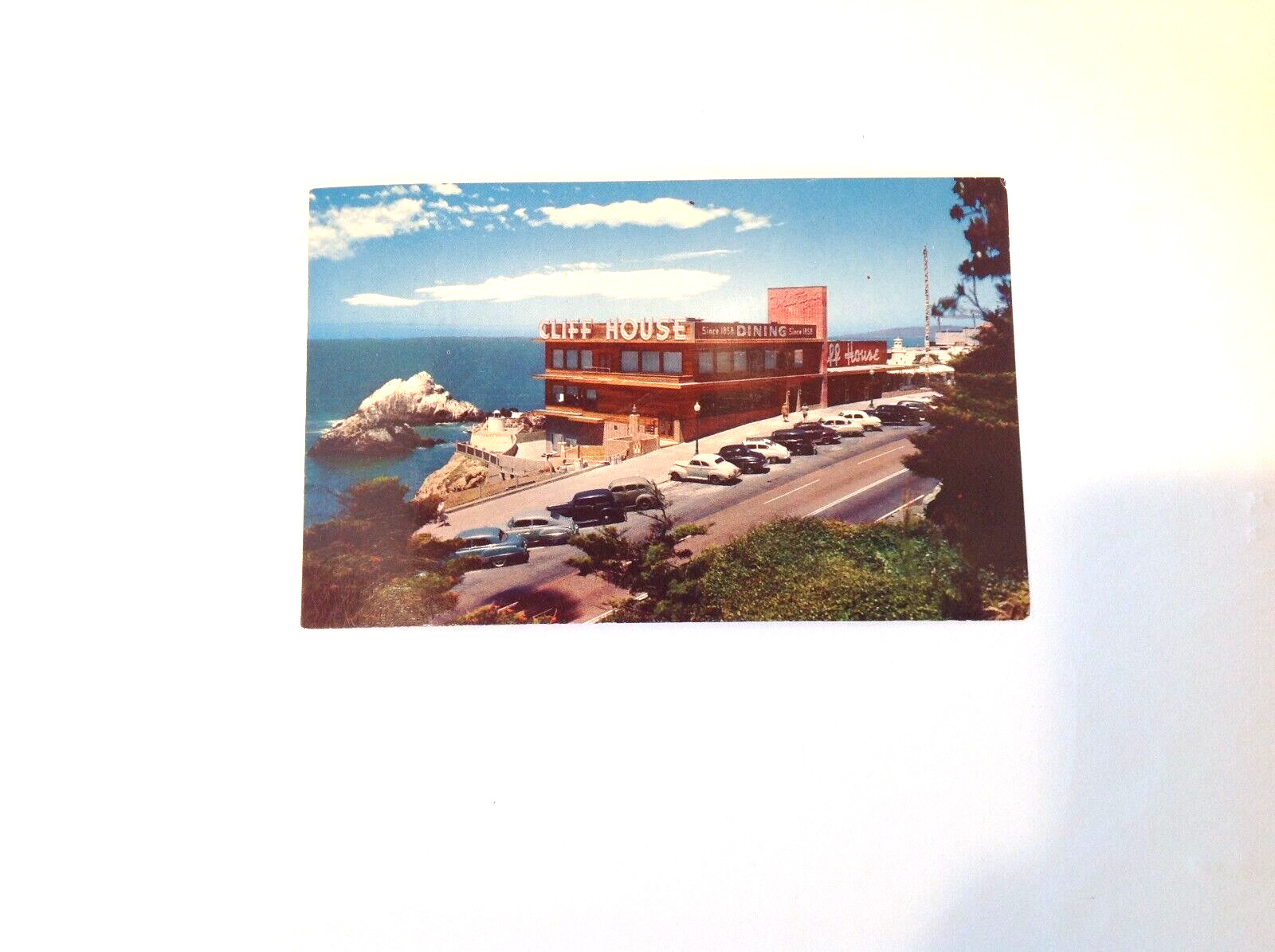 Vintage Cliff House Postcard with Uncancelled 3 Cent Liberty Stamp