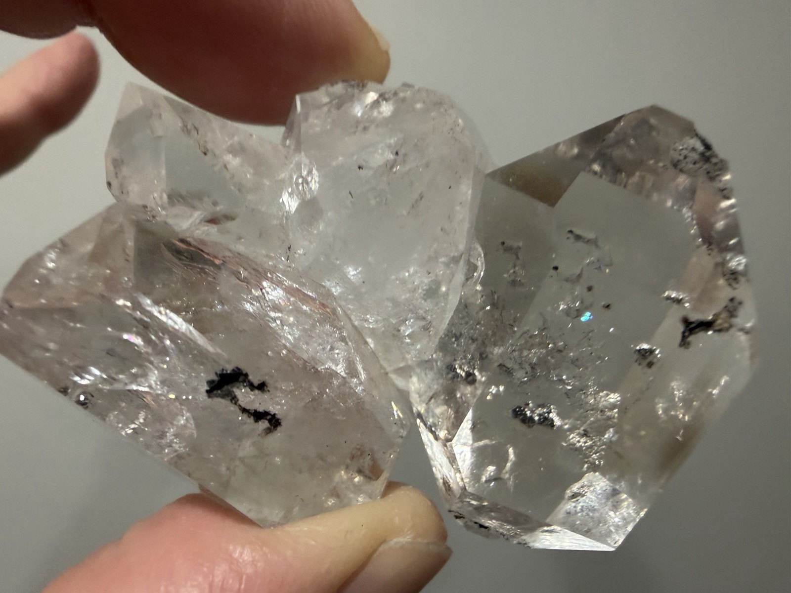 Quartz Herkimer Diamond Crystal Cluster - 65.5 Grams
