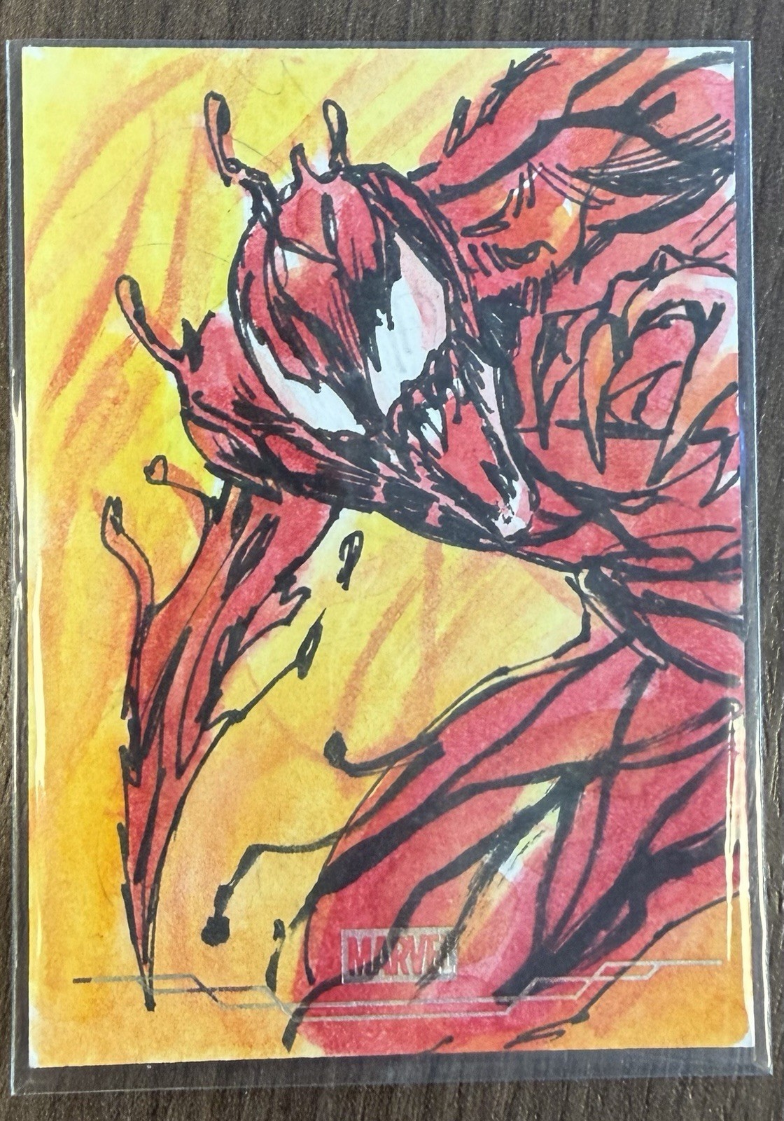 2025 Topps Chrome Marvel Sketch Card - Carnage - Dexter Wee Artist - 1/1