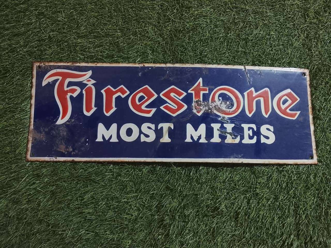 Firestone Porcelain Advertising Sign 24'' Inches