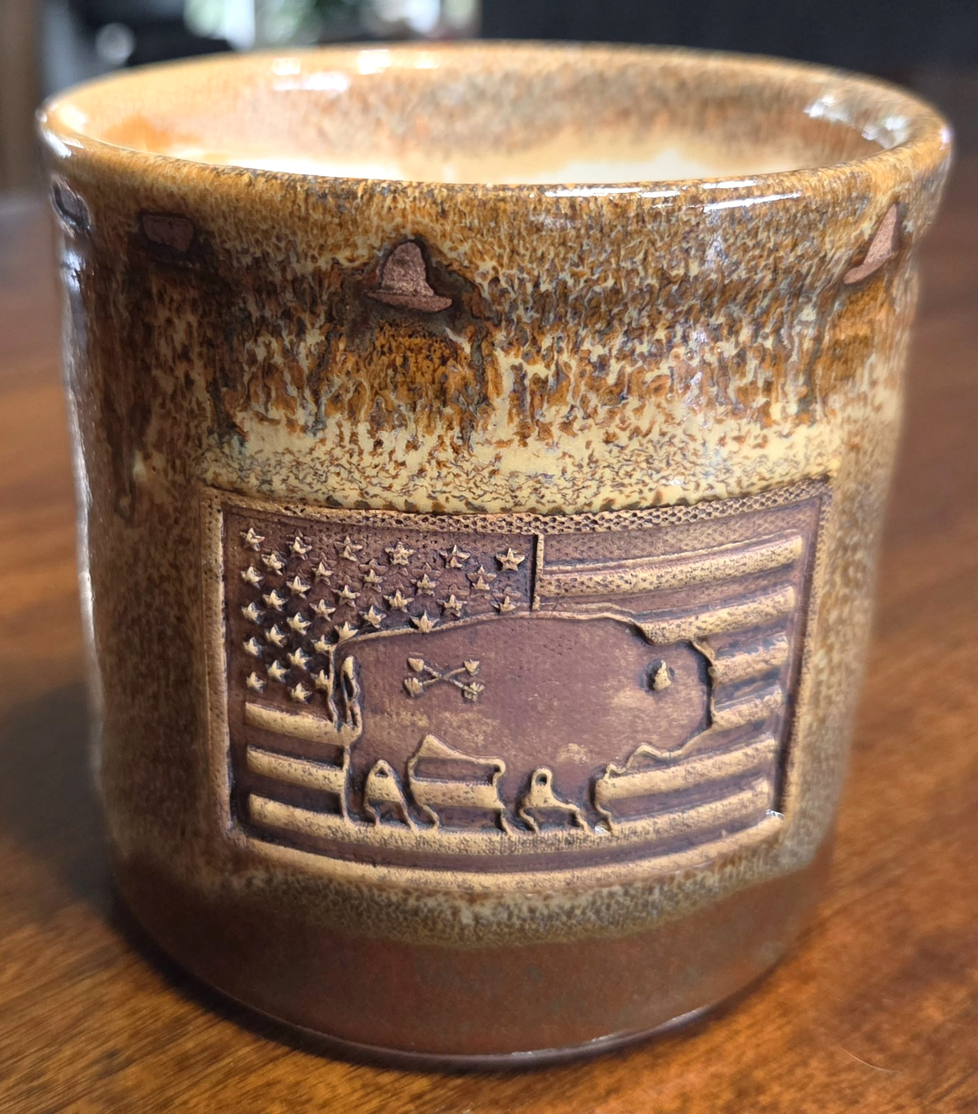 Bison Union Stop Talking Small Crock 4\
