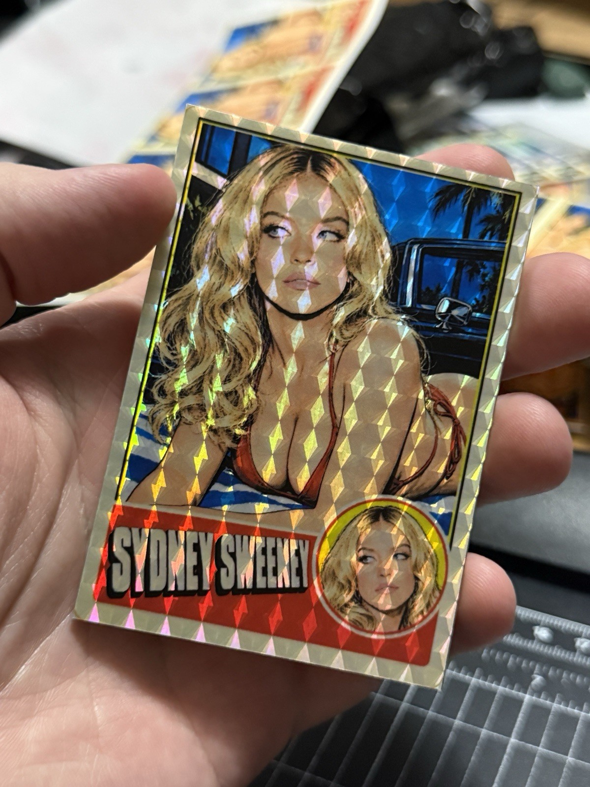 Sydney Sweeney Custom Prizm Holo Trading Card