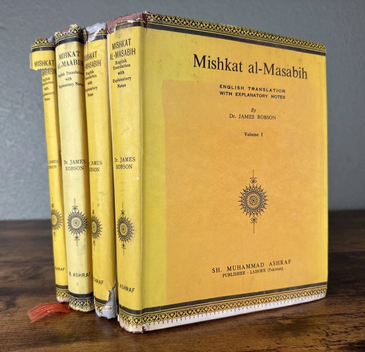 Mishkat Al-Masabih English Translation By J. Robson Complete 4 Vols. 1973 HC/DJ
