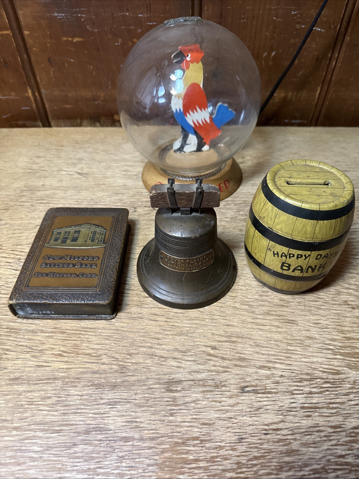 Lot Of 4 Different Antique Vintage Banks 
