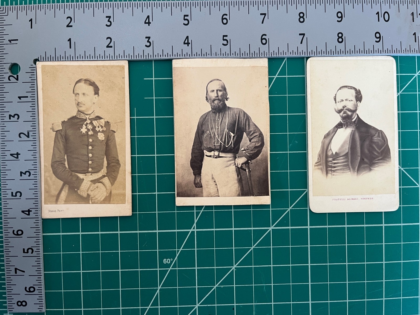 CDVs - Italian Historic Figures Garibaldi, Francis II, King Victor Emmanuel II