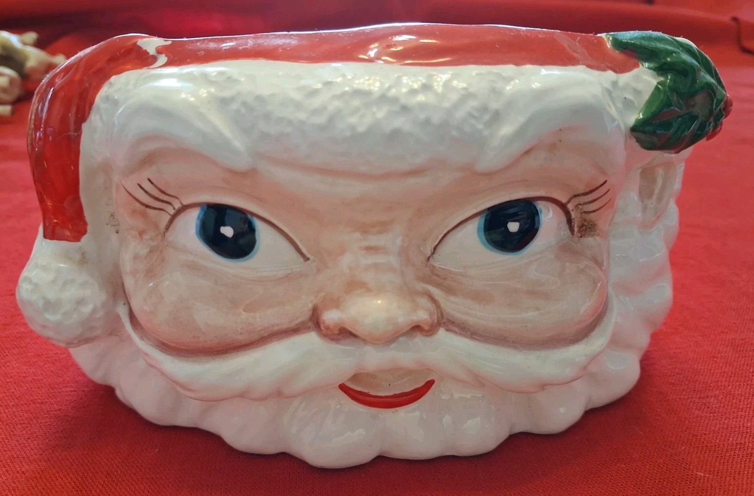 VTG Mid Century Christmas Santa Head Vase Planter Relpo Japan Ceramic 7007 