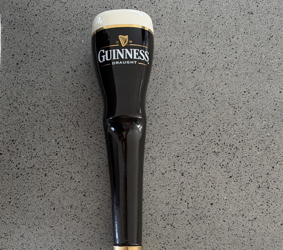Guinness Beer Tap Handle Knob Topper Bar Top Keg Brewing Draft Vintage Ceramic