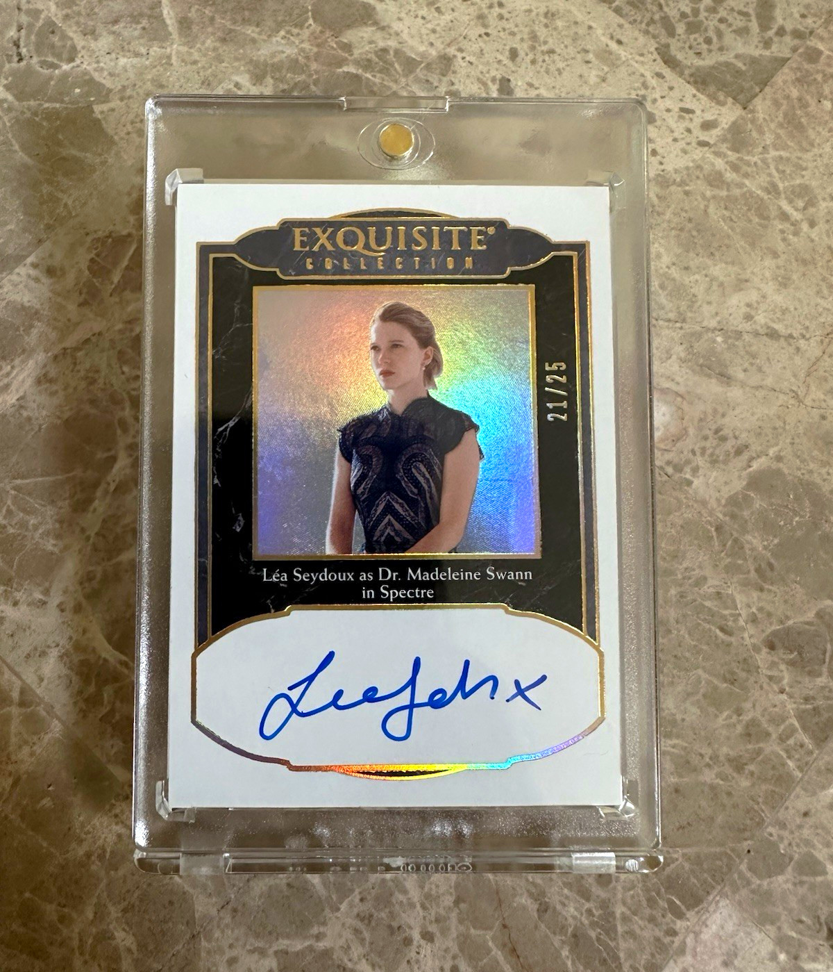 2025 Upper Deck James Bond Black Diamond Exquisite Lea Seydoux Auto #/25