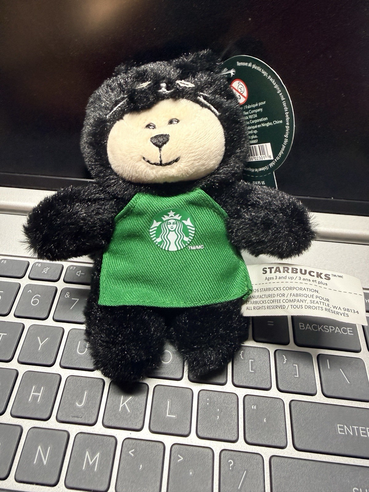 Halloween Starbucks Black Cat Bearista Keychain Limited Edition 2026