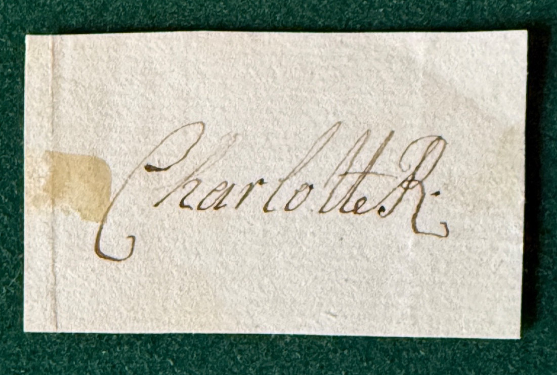 Antique Queen Charlotte Mecklenburg- Strelitz Wife of King George III Autograph