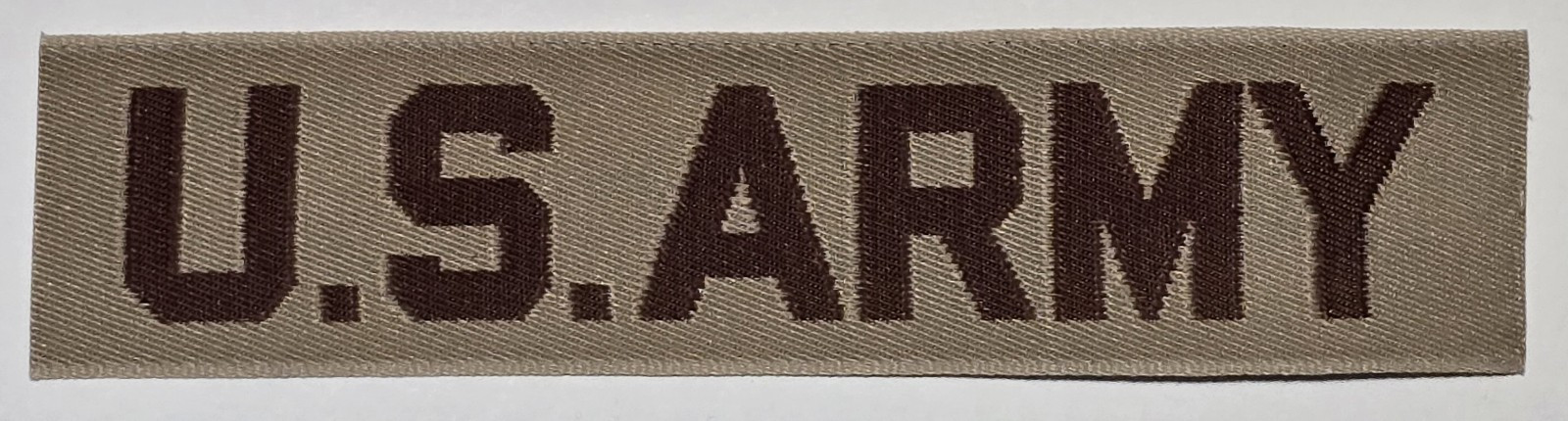 US ARMY desert DCU Uniform TAN nylon name tape Over The Pocket Patch 4.5\