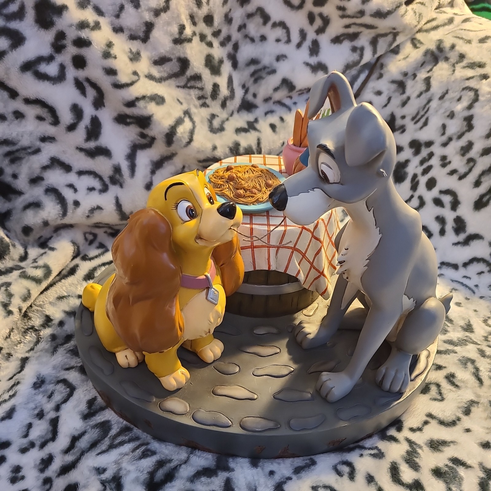 Rare Lady and the Tramp -XL Statue-Disney Collection-Artist Costa Alavezos
