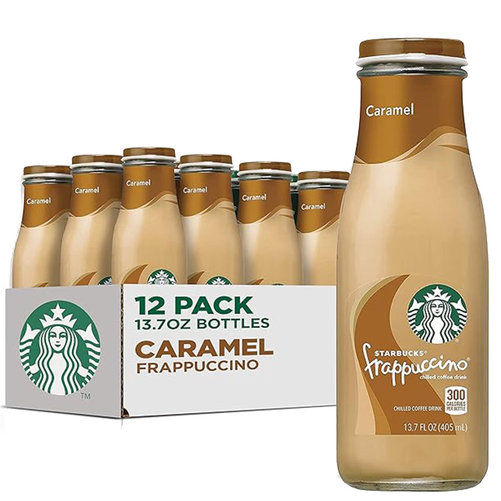 Starbucks Frappuccino Coffee Drink, Caramel Flavor, 13.7 fl oz Bottles (12 Pack) Starbucks Frappuccino Coffee Drink, Caramel Flavor, 13.7 fl oz Bottles (12 Pack)