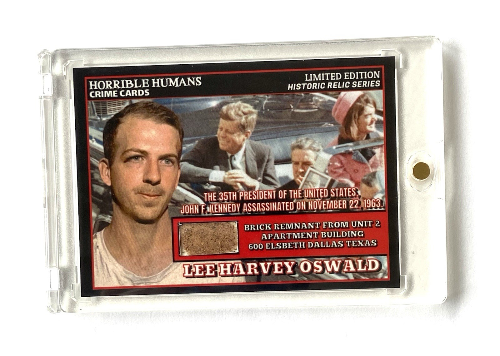 Lee Harvey Oswald Authentic Relic Card In Collector’s Case ~ JFK